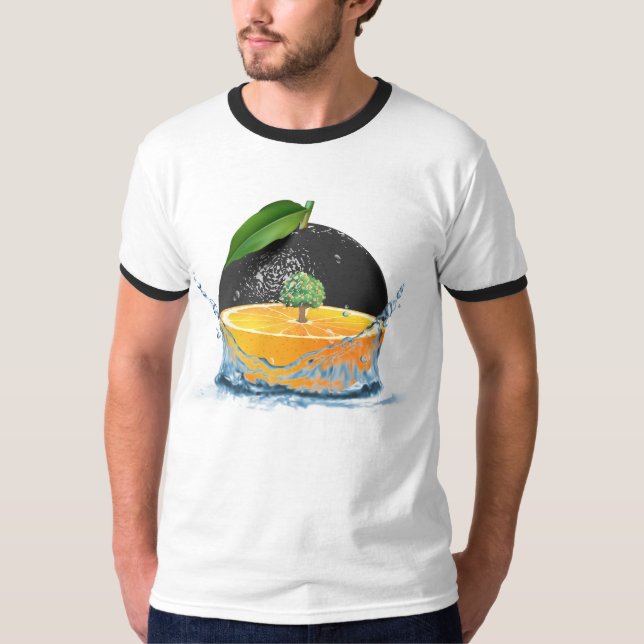 Camiseta Arte Naranja transparente (Anverso)