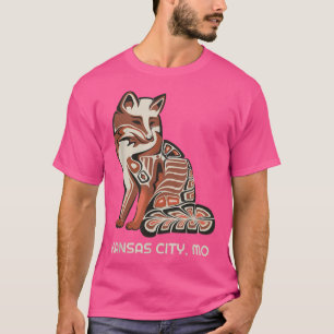 Camiseta Arte nativo americano de la tribu roja para Kansas