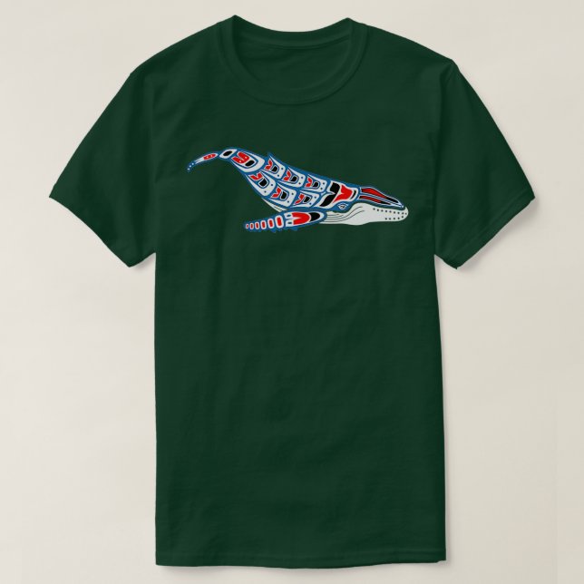 Camiseta Arte nativo americano Humpback Whale Pacific North (Diseño del anverso)