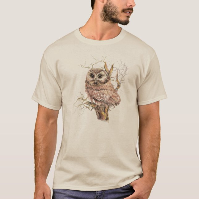 Camiseta Arte natural de las aves de búho (Anverso)