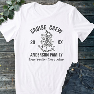Camiseta Arte náutico en negro y blanco para grupo de cruce