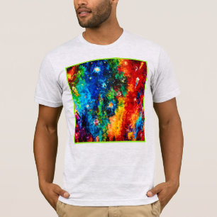 Camiseta Arte nebuloso colorido y estático