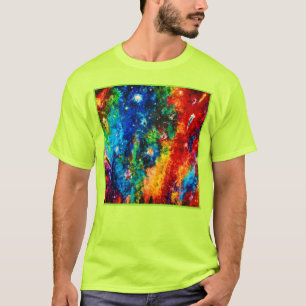 Camiseta Arte nebuloso colorido y estático