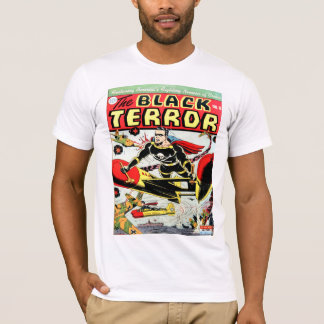 Camiseta Arte NEGRO de la cubierta de cómic del vintage de