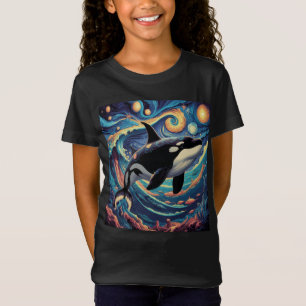 Camiseta Arte oceánico colorido de Orca Killer Whale Starry