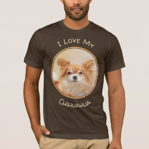 Camiseta Arte original de la pintura de perro de Chihuahua,