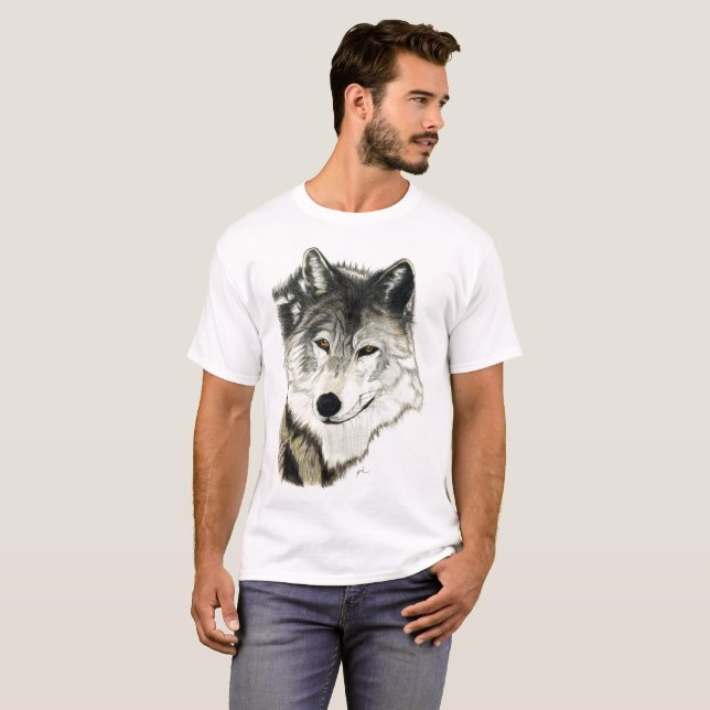 Camiseta Arte original del lobo (Anverso completo)