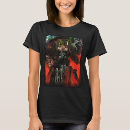 Camiseta Arte Original Gótico de Medios Mixtos Llama Eterna