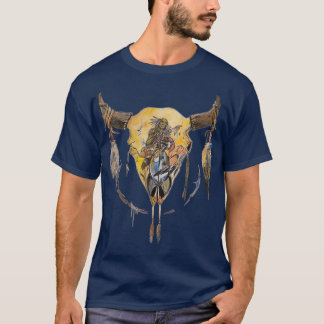 Camiseta arte original nativo americano Feather Headdress