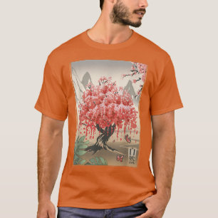 Camiseta Arte paisajístico japonés Vintage Sakura CherryBlo