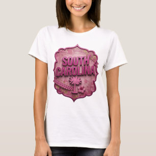 Camiseta Arte para llevar Rosa Atractivo SOUTH CAROLINA