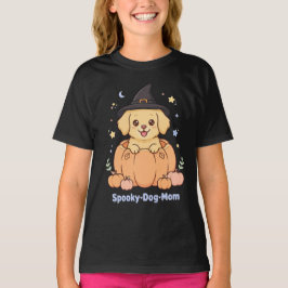 Camiseta Arte pastel de otoño de bruja de cachorro de mama 