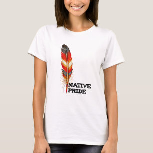 Camiseta Arte patrimonial de la pluma del guerrero Cherokee
