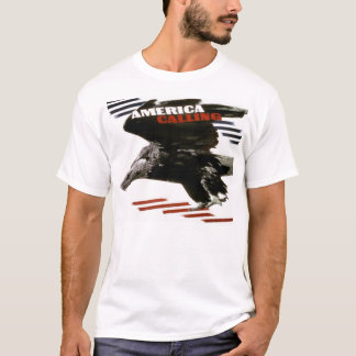 Camiseta Arte Patriótico Antiguo - América Llamando