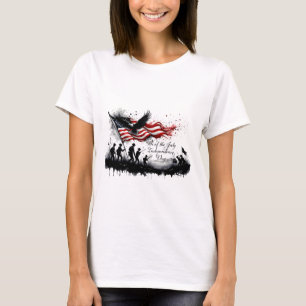 Camiseta Arte Patriótico del 4 de Julio con Bandera y Solda