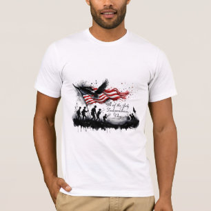 Camiseta Arte Patriótico del 4 de Julio con Bandera y Solda