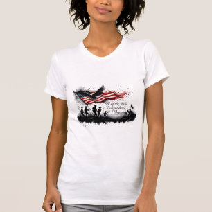 Camiseta Arte Patriótico del 4 de Julio con Bandera y Solda