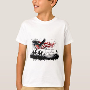 Camiseta Arte Patriótico del 4 de Julio con Bandera y Solda