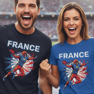Camiseta Arte Patriótico Dinámico de Quarterback de Fútbol