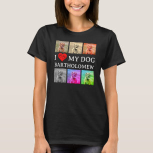 Camiseta Arte personalizado AMO A MI PERRO Pop Art Amante d