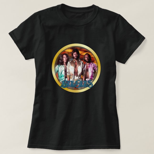 Camiseta Arte Personalizado clásico de Bee Gees en los años (Diseño del anverso)