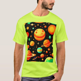 Camiseta Arte Personalizado cósmico con tonos cálidos