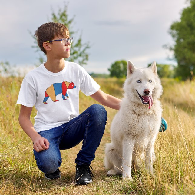 Camiseta Arte Personalizado de oso de polígono bajo (Subido por el creador)