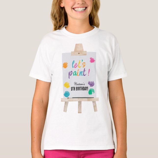 Camiseta Arte pintar arte artista pintar tema de cumpleaños (Anverso)