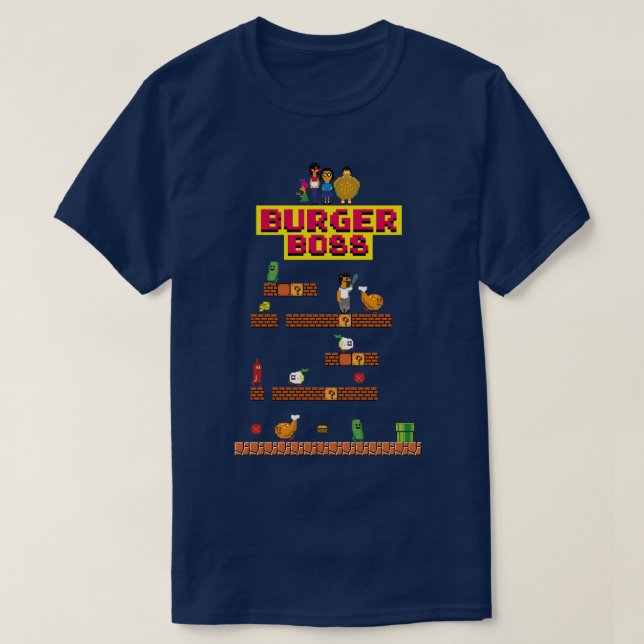 Camiseta Arte píxel Burger Boss (Diseño del anverso)