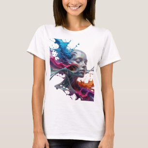 Camiseta Arte plateado ARTÍSTICO Estampa de moda ABSTRACTA