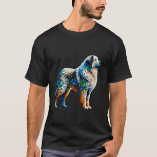 Camiseta Arte Polígono Gran Pirineo Perro de montaña pirena