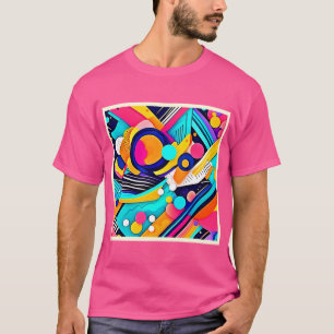 Camiseta Arte Pop Abstracto Vibrante