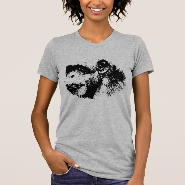 Camiseta Arte pop chimpancé (Anverso)