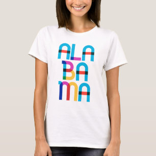 Camiseta Arte pop clásico de la época de Alabama colorido d