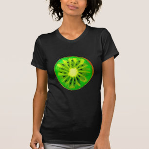 Camiseta Arte pop color de la fruta kiwi brillante agua ori