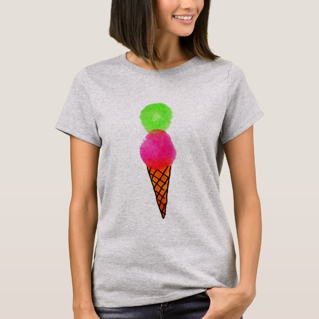 Camiseta Arte pop con crema de hielo (Anverso)