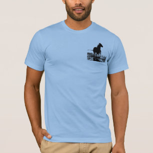 Camiseta Arte pop corriendo caballo de doble cara de hombre