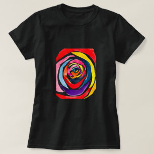 Camiseta Arte pop de acuarela rosa abstracta