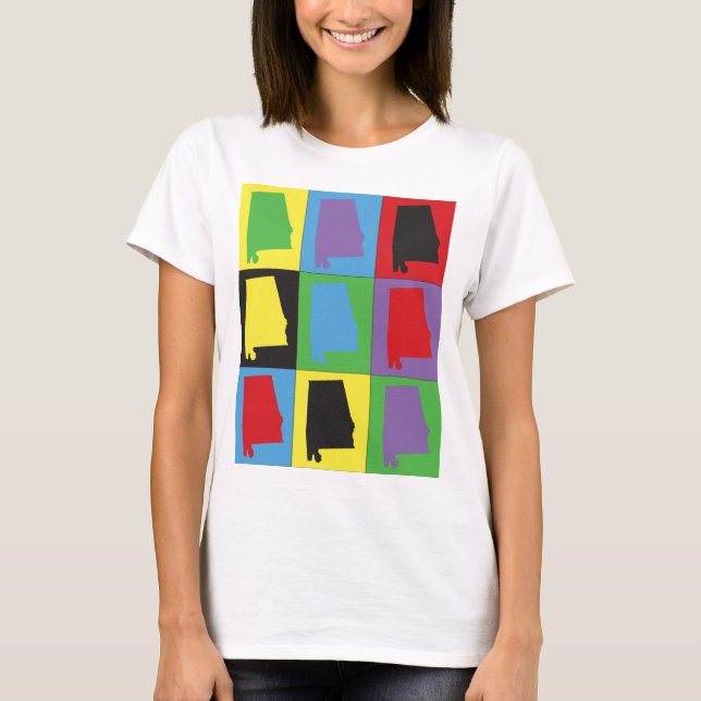 Camiseta Arte pop de Alabama (Anverso)
