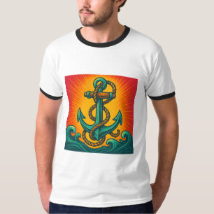 Camiseta Arte pop de ancla náutica