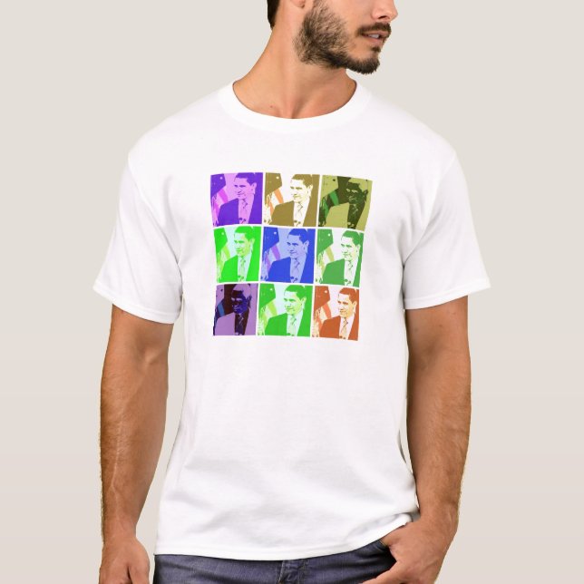 Camiseta Arte pop de Barack Obama (Anverso)