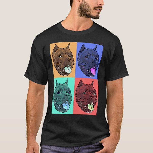 Camiseta Arte pop de bulldog (Anverso)