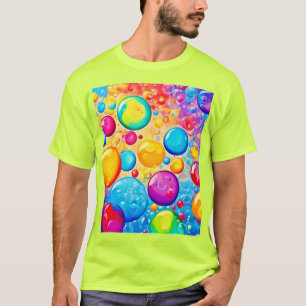 Camiseta Arte pop de burbuja arcoiris