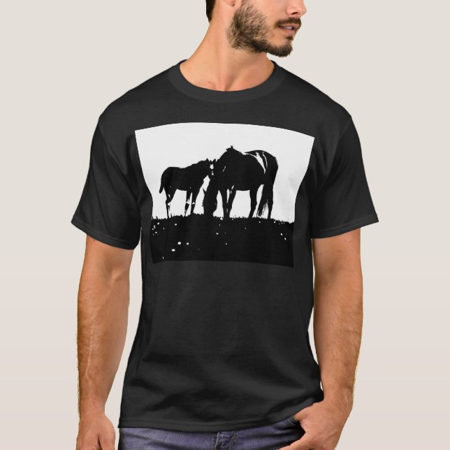 Camiseta Arte pop de caballos (Anverso)