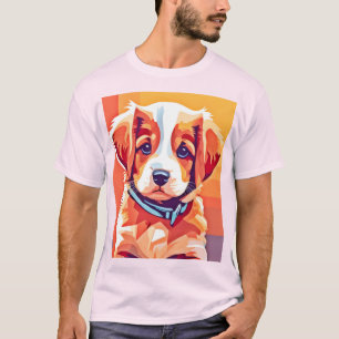 Camiseta Arte pop de cachorro curado