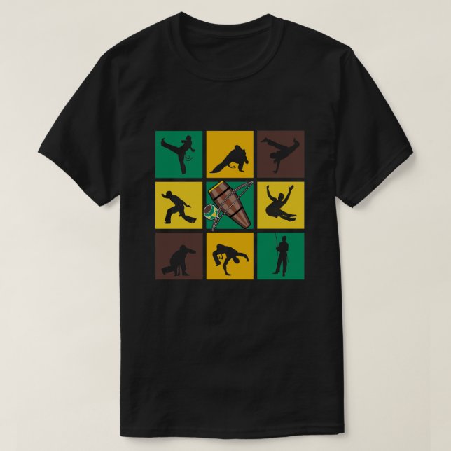 Camiseta Arte pop de Capoeira como jugadores deportivos (Diseño del anverso)