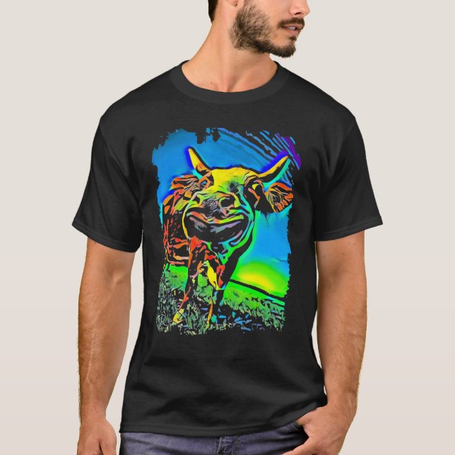 Camiseta Arte Pop de Cara de Vaca (Anverso)
