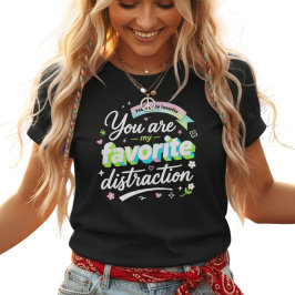 Camiseta Arte Pop de distracción favorita 3D colorida