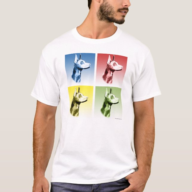Camiseta Arte pop de Doberman (Anverso)