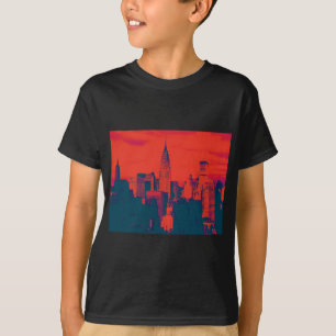 Camiseta Arte pop de estilo retro rojo punteado en Nueva Yo